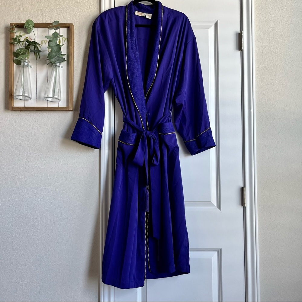Victoria’s Secret gold label royal purple full length robe